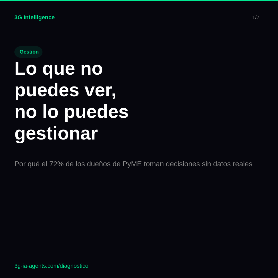 Lo que no puedes ver, no lo puedes gestionar