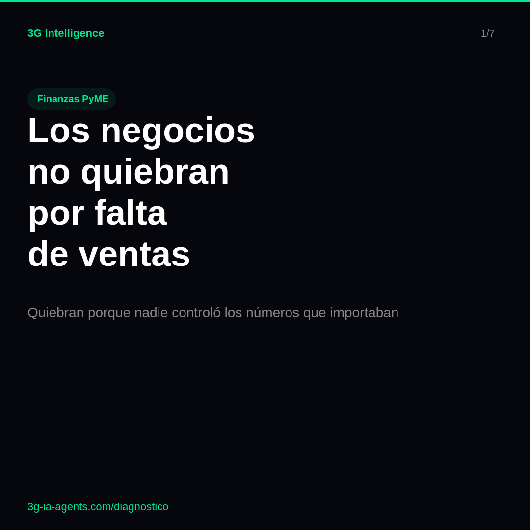 Los negocios no quiebran por falta de ventas
